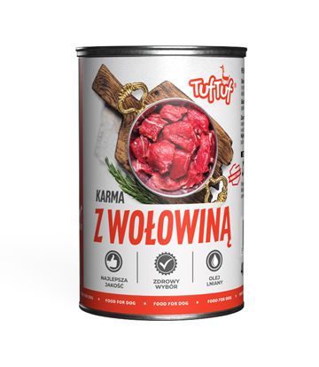 Tuf Tuf Mielonka dla psa z wołowiną 800g