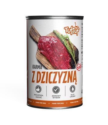 Tuf Tuf Mielonka dla psa z dziczyzną 800g